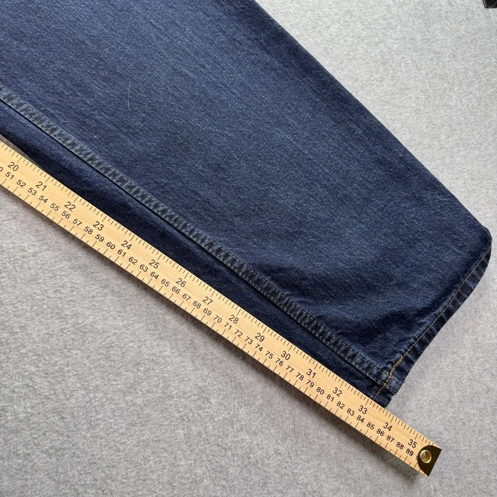 CARHARTT RELAXED FIT MENS DARK WASH BLUE DENIM JEANS SZ 38X34 BD5119-M EUC
